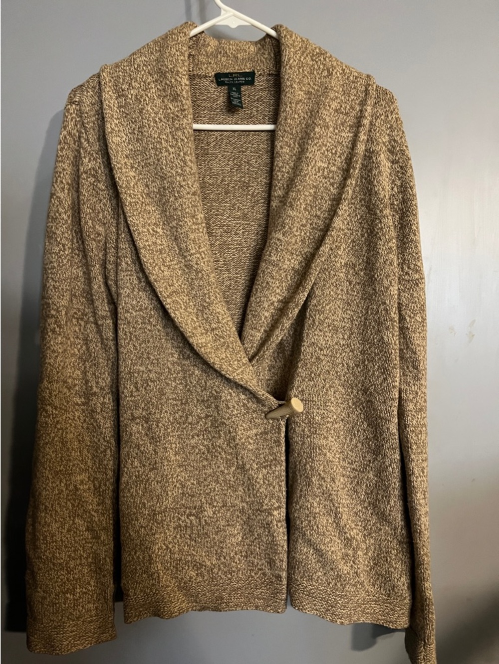 Lauren Ralph Lauren Shawl-Collar Knit Blazer in Marled Brown